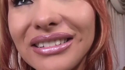 Fetching Katja Kassin at fellatio scene
